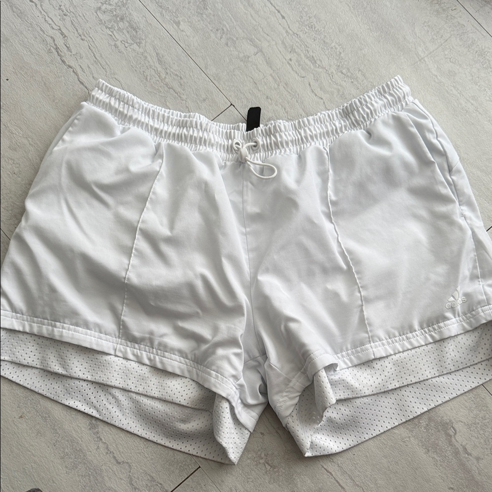 adidas White Women's Athletic Shorts